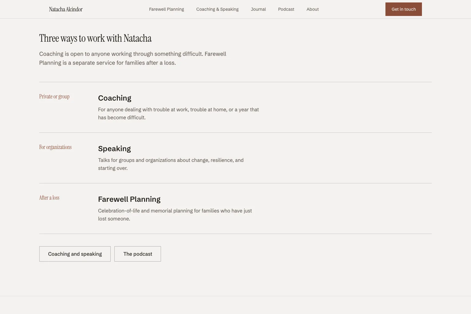 Three ways to work with Natacha.